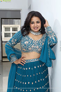 Aashi Glam stills in Blue Lehenga Choli, HD Gallery