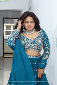 Aashi Glam stills in Blue Lehenga Choli, HD Gallery