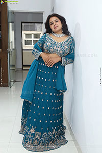 Aashi Glam stills in Blue Lehenga Choli, HD Gallery