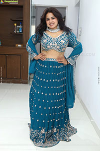 Aashi Glam stills in Blue Lehenga Choli, HD Gallery