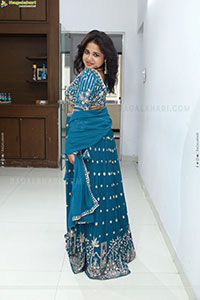 Aashi Glam stills in Blue Lehenga Choli, HD Gallery
