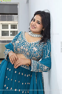 Aashi Glam stills in Blue Lehenga Choli, HD Gallery