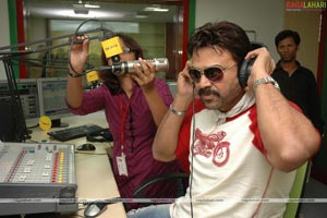 Venkatesh at Radio Mirchi to Promote Chintakayala Ravi