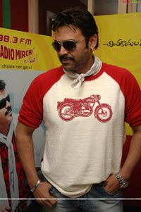 Venkatesh at Radio Mirchi to Promote Chintakayala Ravi