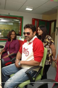 Venkatesh at Radio Mirchi to Promote Chintakayala Ravi