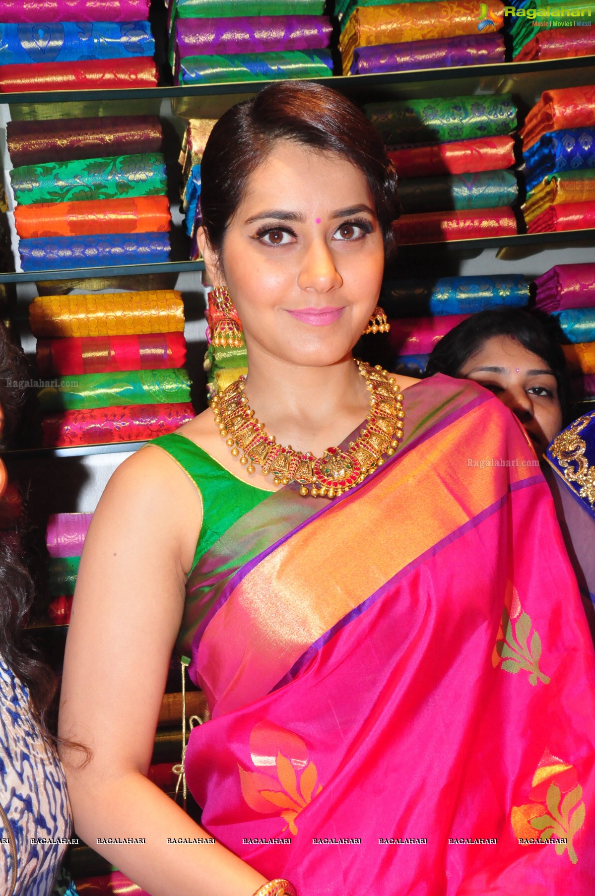 Raashi Khanna in Pattu Saree at RS Brothers Photos