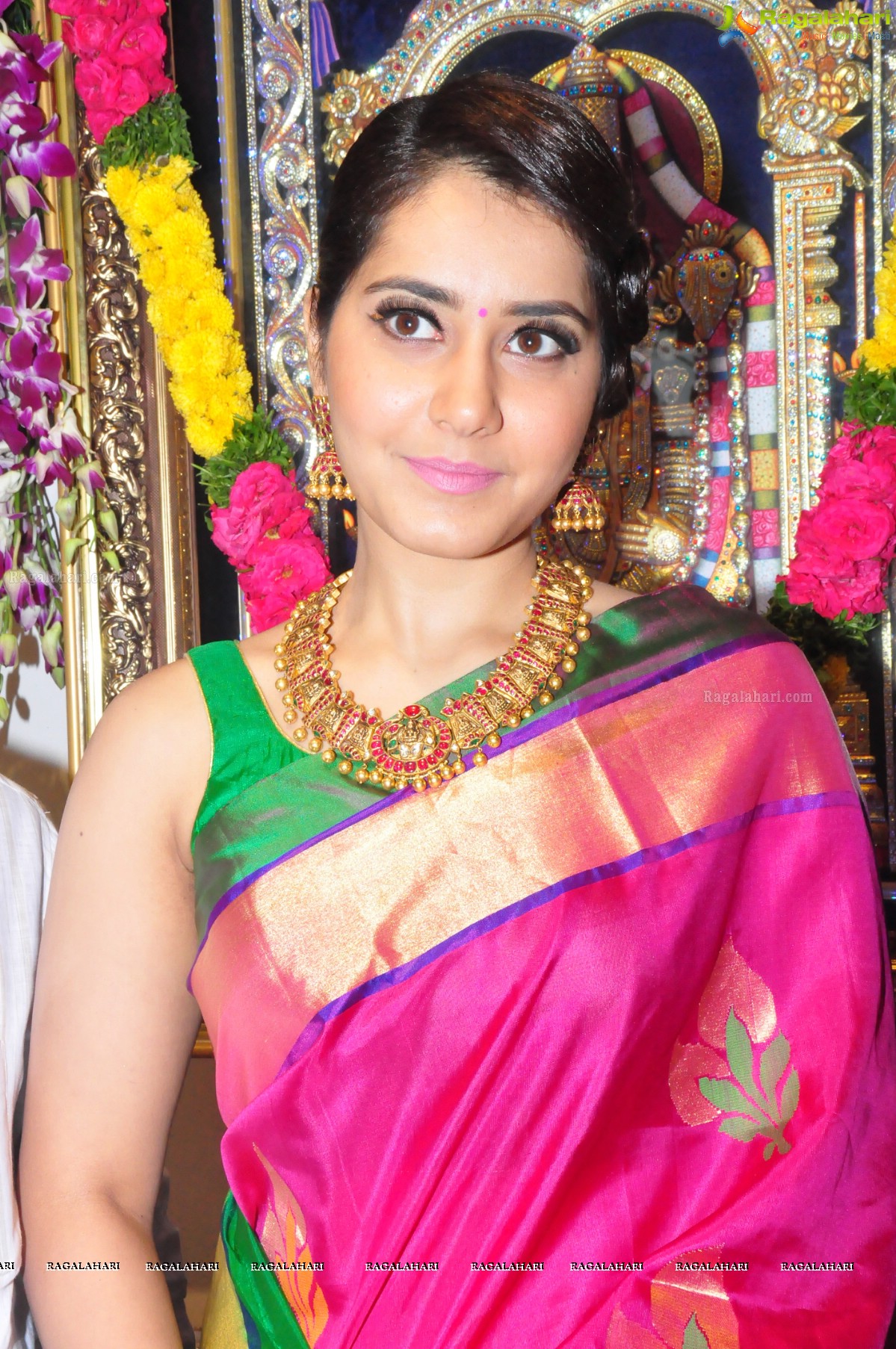 Raashi Khanna in Pattu Saree at RS Brothers Photos