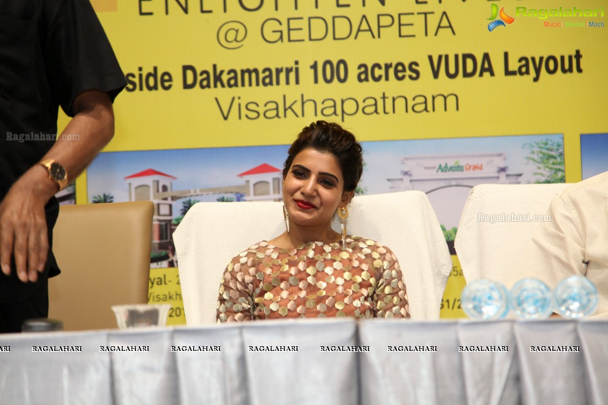 Samantha at Peram Group Brochure Launch, Vizag