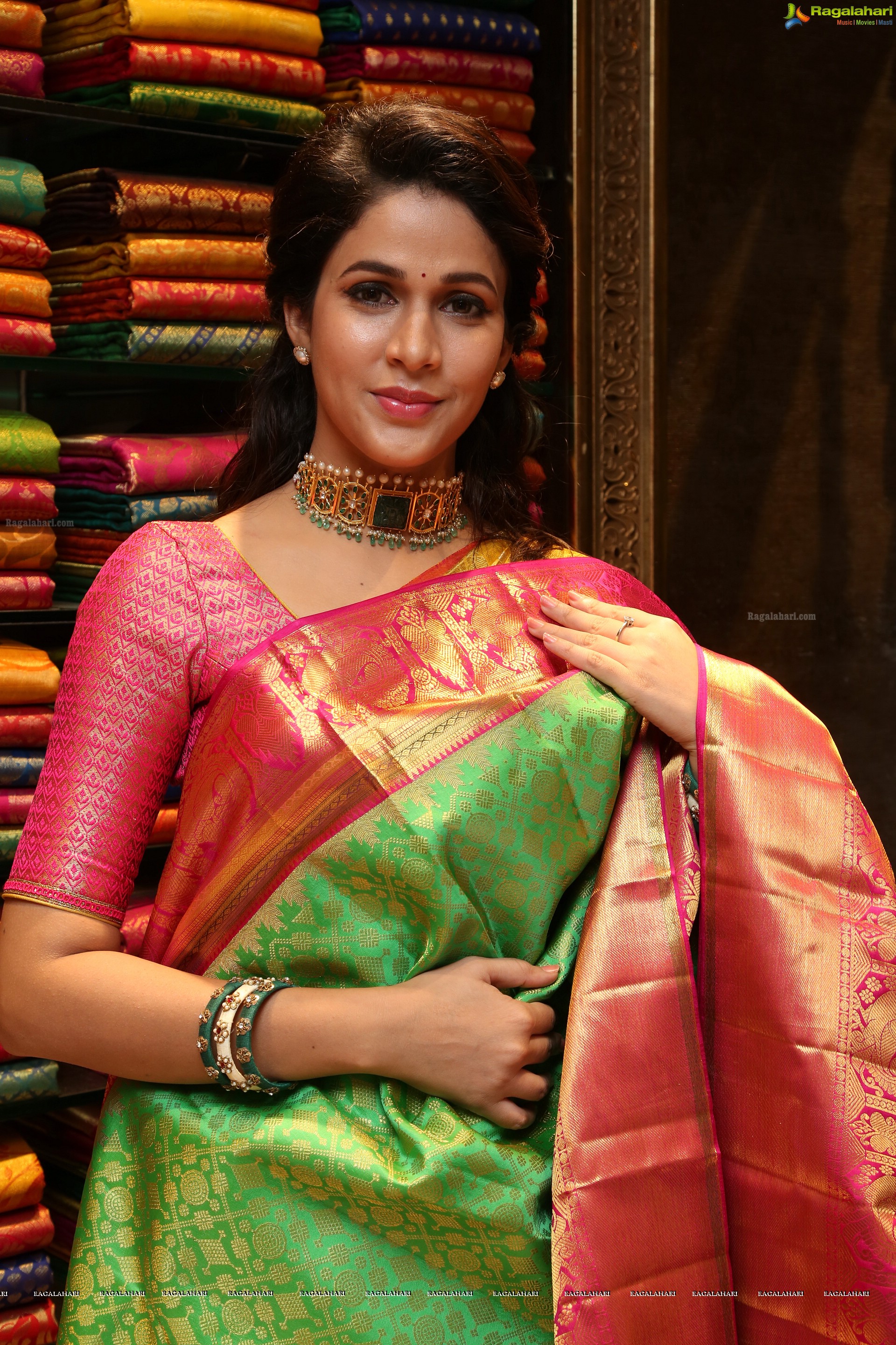 Lavanya Tripathi - Kanchipuram Kamakshi Silks Launch at Woman's World - HD Gallery