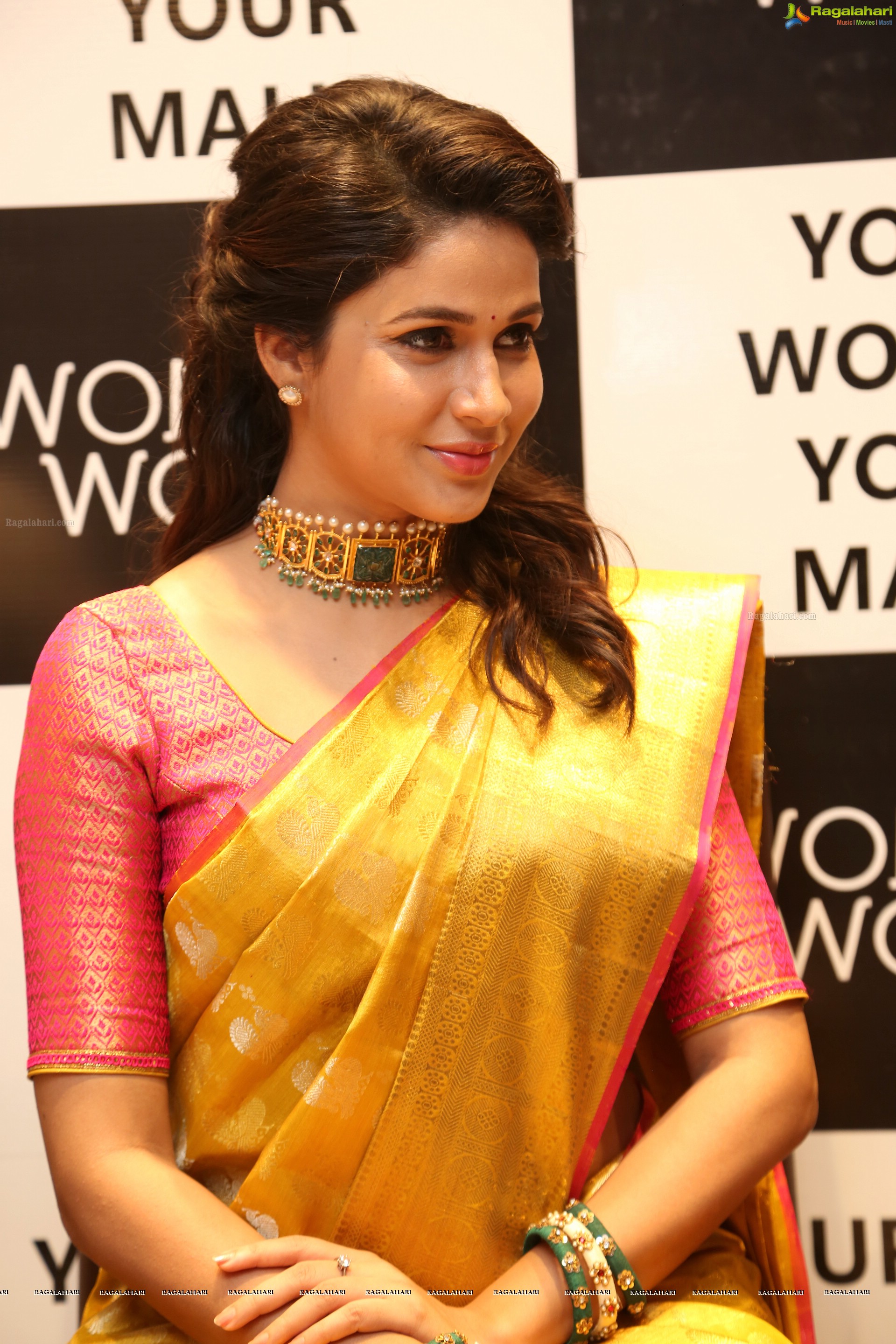 Lavanya Tripathi - Kanchipuram Kamakshi Silks Launch at Woman's World - HD Gallery