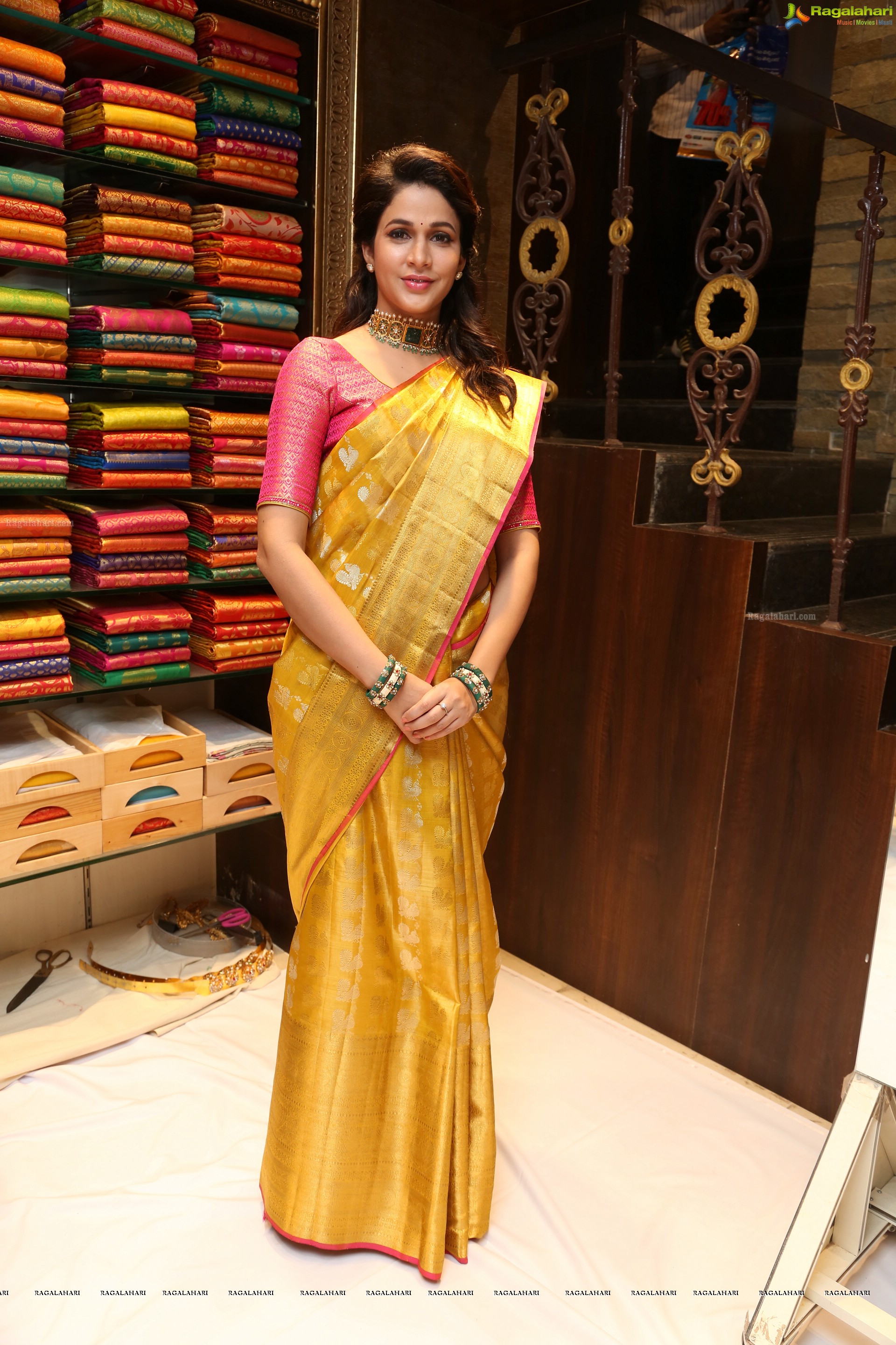 Lavanya Tripathi - Kanchipuram Kamakshi Silks Launch at Woman's World - HD Gallery
