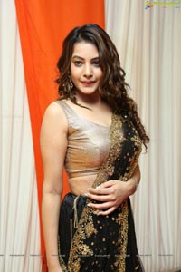 Diksha Panth Black Half Saree