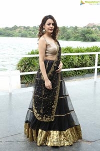 Diksha Panth Black Half Saree