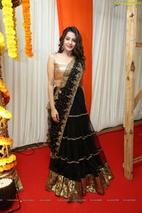 Diksha Panth Black Half Saree