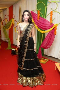 Diksha Panth Black Half Saree