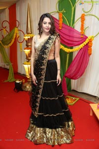 Diksha Panth Black Half Saree