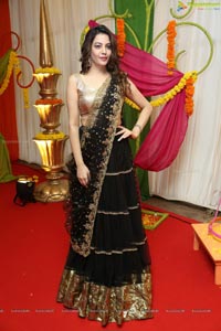 Diksha Panth Black Half Saree