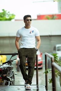 Nikhil Siddharth in a White-tee and Cargo Pants