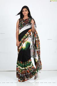 Heena Farheen in Printed Chiffon Saree