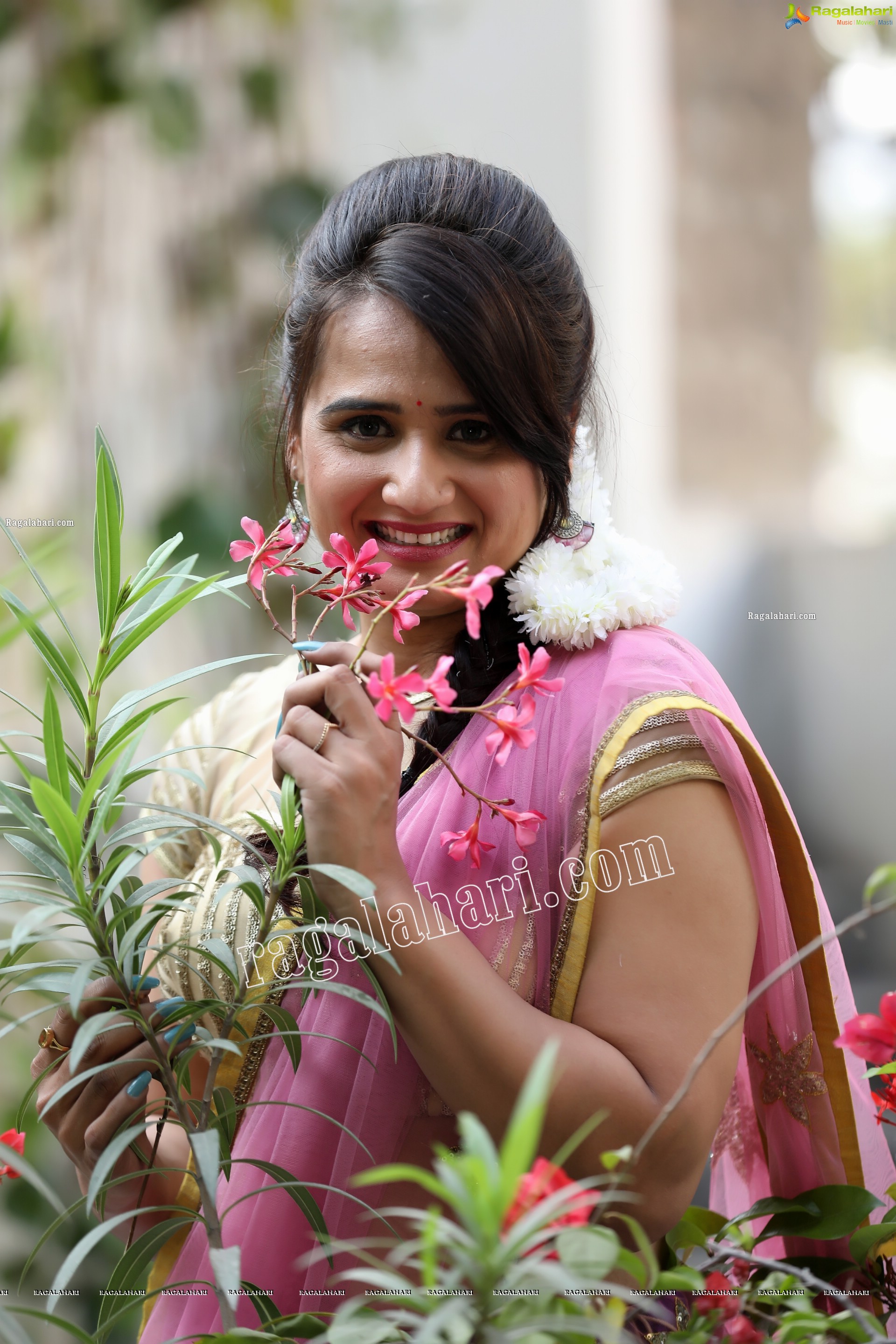 Preyasi Jiggar in Purple Lehenga Choli with Pink Net Dupatta, Exclusive Photo Shoot