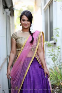 Preyasi Jiggar in Purple Lehenga Choli