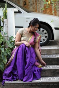 Preyasi Jiggar in Purple Lehenga Choli