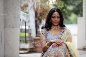 Shaik Faiza in Ash Grey Embellished Lehenga Choli