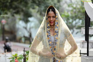 Shaik Faiza in Ash Grey Embellished Lehenga Choli