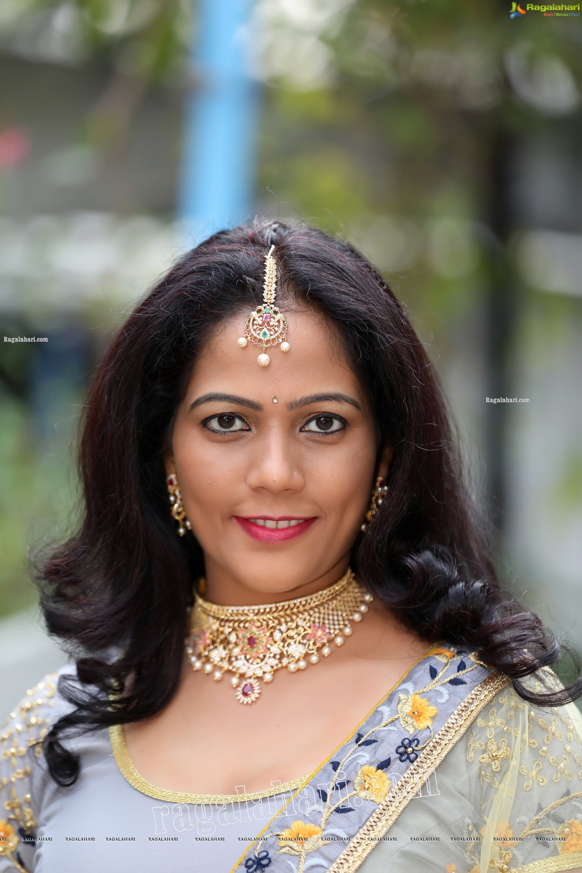 Shaik Faiza in Ash Grey Embellished Lehenga Choli, Exclusive Photo Shoot