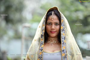 Shaik Faiza in Ash Grey Embellished Lehenga Choli