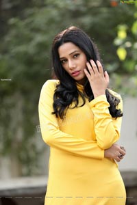 Tueeshaa in Yellow High Neck Jumper Dress