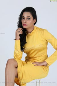 Tueeshaa in Yellow High Neck Jumper Dress