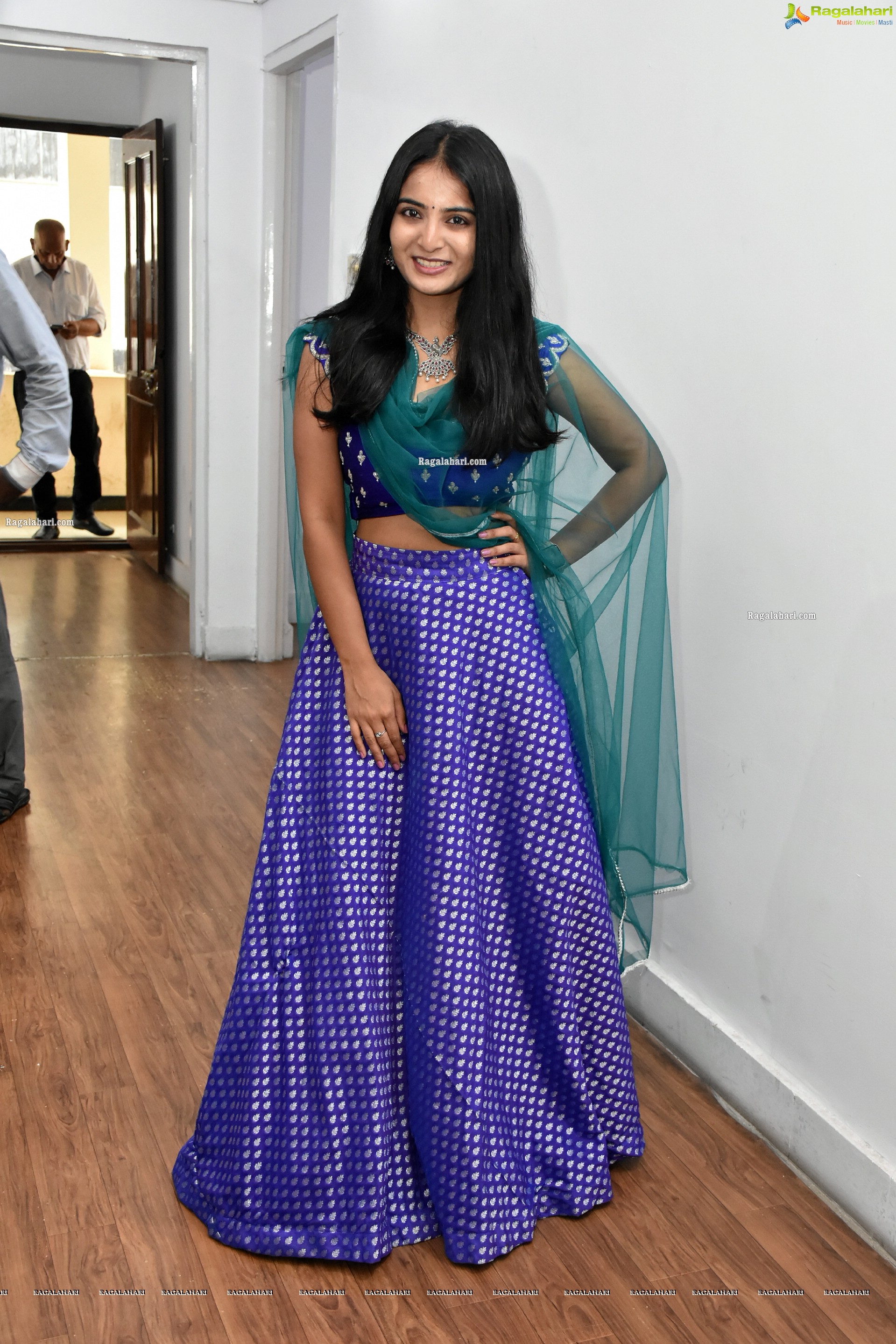 Ananya Nagalla in Blue Designer Lehenga Choli, HD Photo Gallery