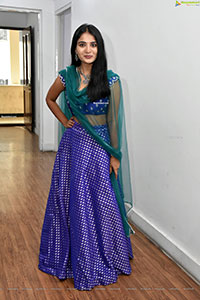 Ananya Nagalla in Blue Designer Lehenga Choli