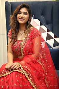 Divya Pandey in Red Embellished Lehenga Choli