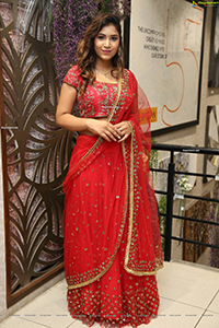 Divya Pandey in Red Embellished Lehenga Choli