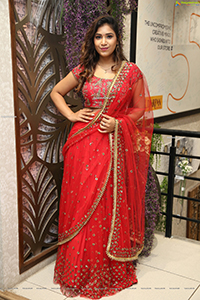 Divya Pandey in Red Embellished Lehenga Choli