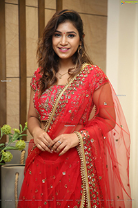 Divya Pandey in Red Embellished Lehenga Choli