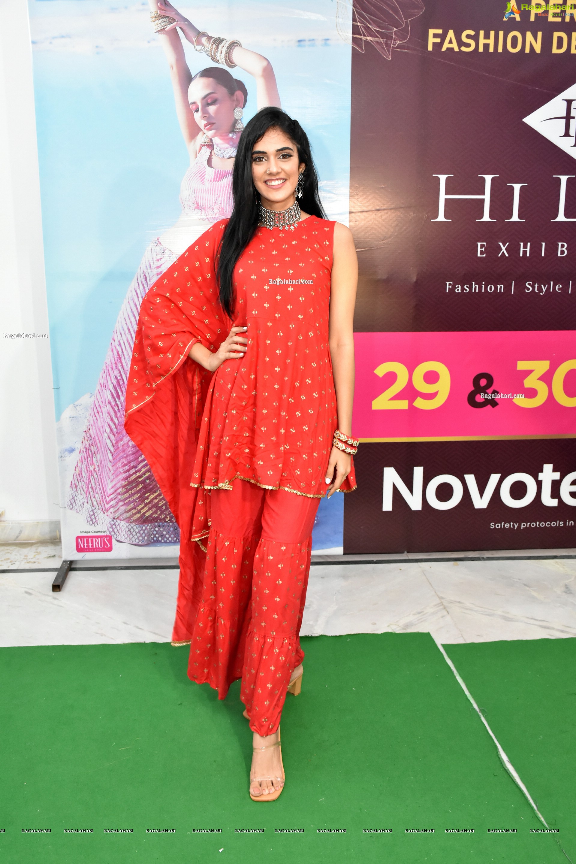 Kritya Sudha in Red Embellished Kurta, HD Photo Gallery