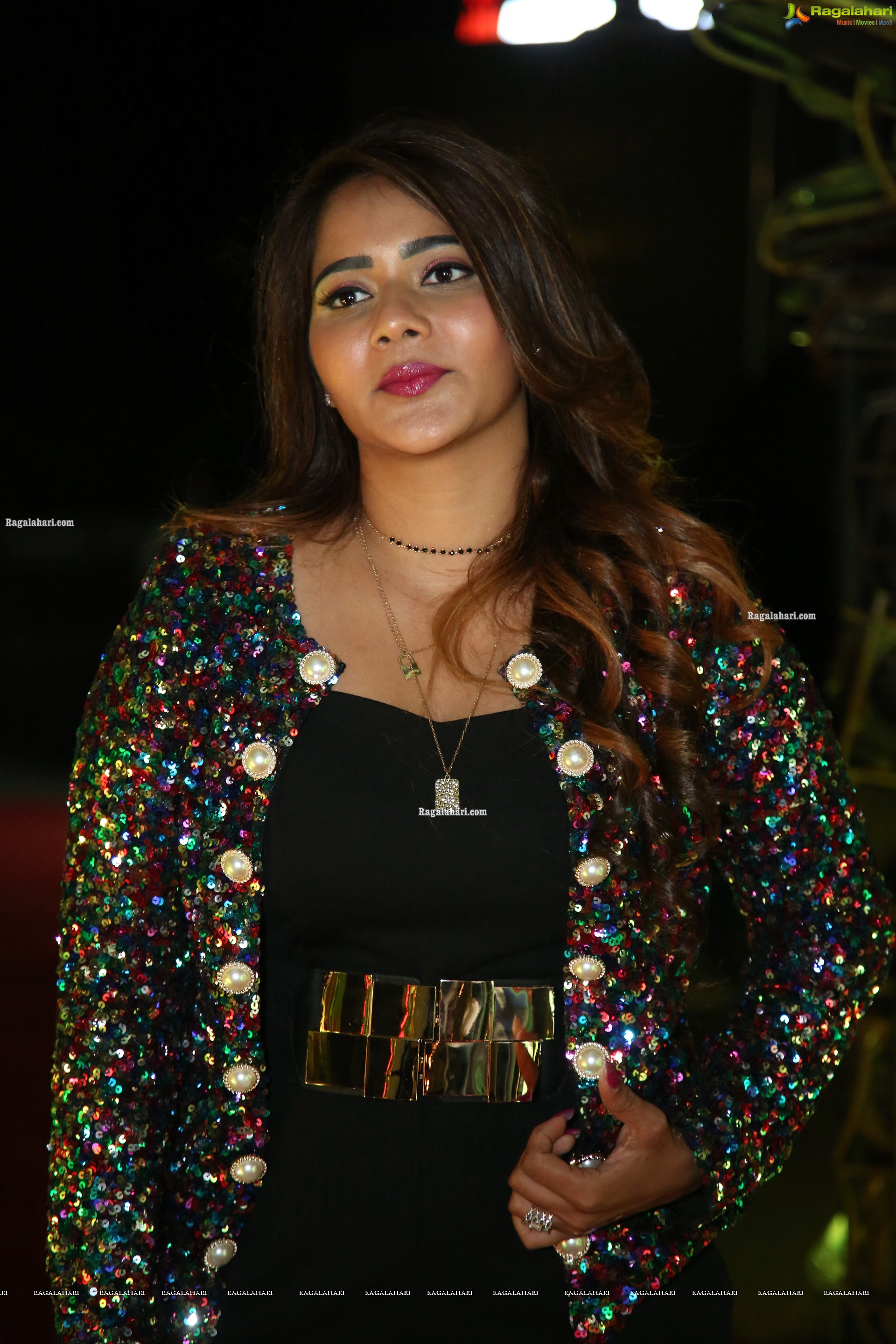 Mitraaw Sharma in Black Jumpsuit and Sequin Jacket, HD Photo Gallery