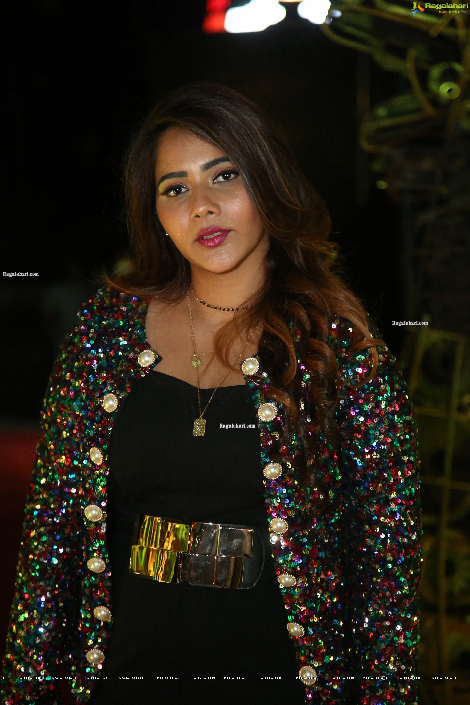 Mitraaw Sharma in Black Jumpsuit and Sequin Jacket, HD Photo Gallery