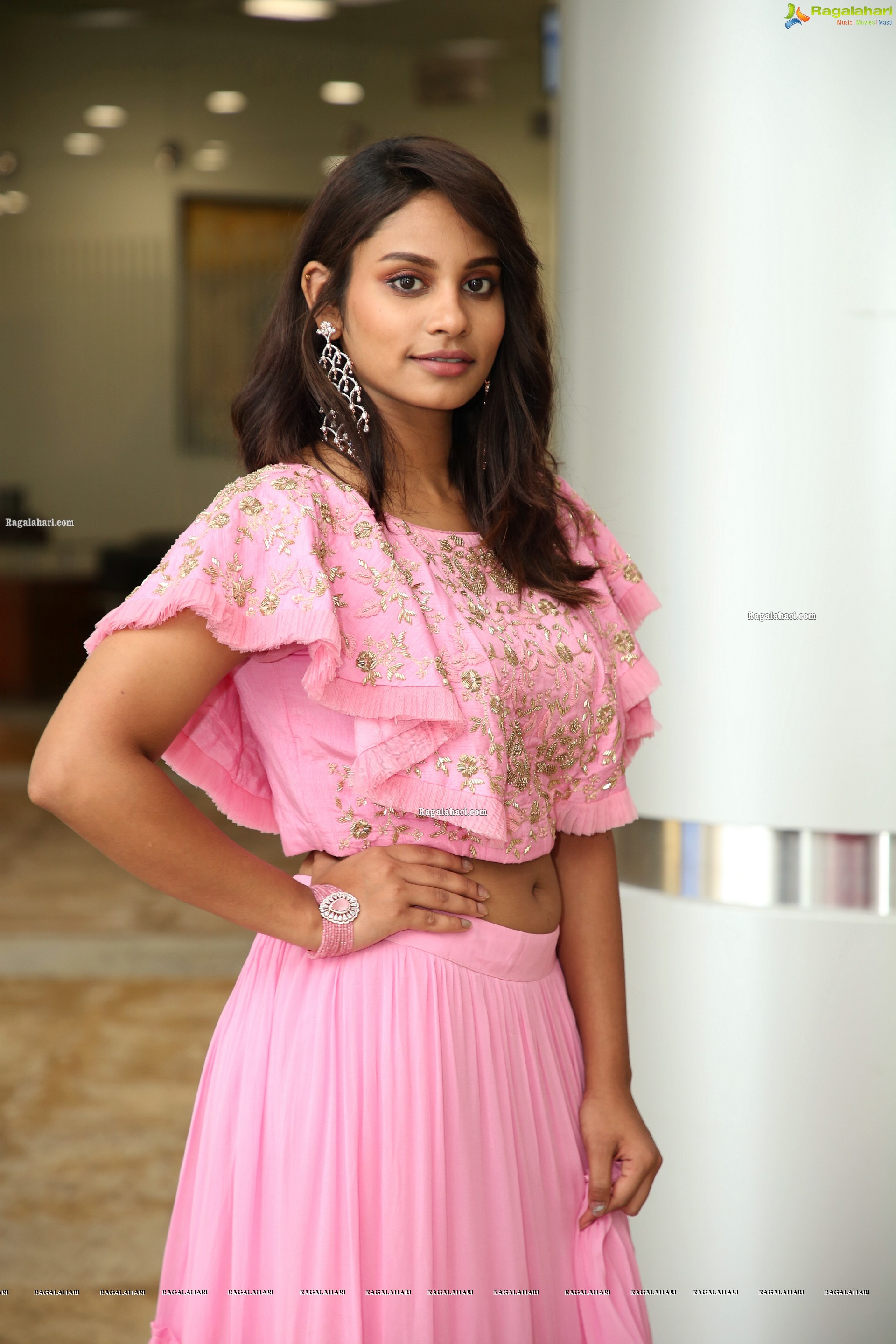 Pavani Bhimeneni Stills in Pink Designer Lehenga, HD Gallery