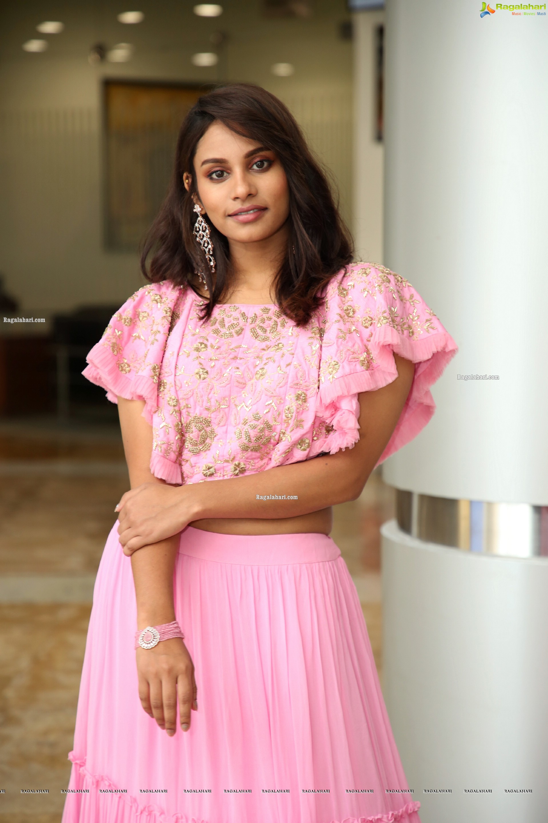 Pavani Bhimeneni Stills in Pink Designer Lehenga, HD Gallery