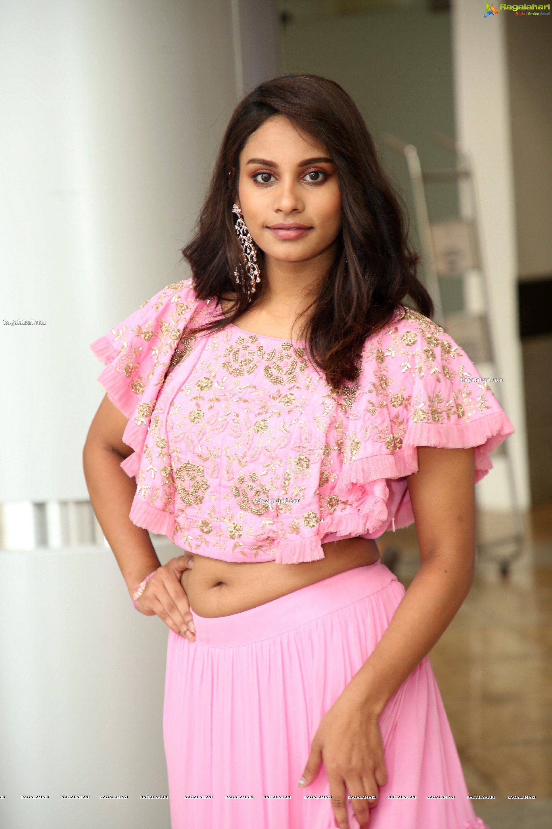 Pavani Bhimeneni Stills in Pink Designer Lehenga, HD Gallery