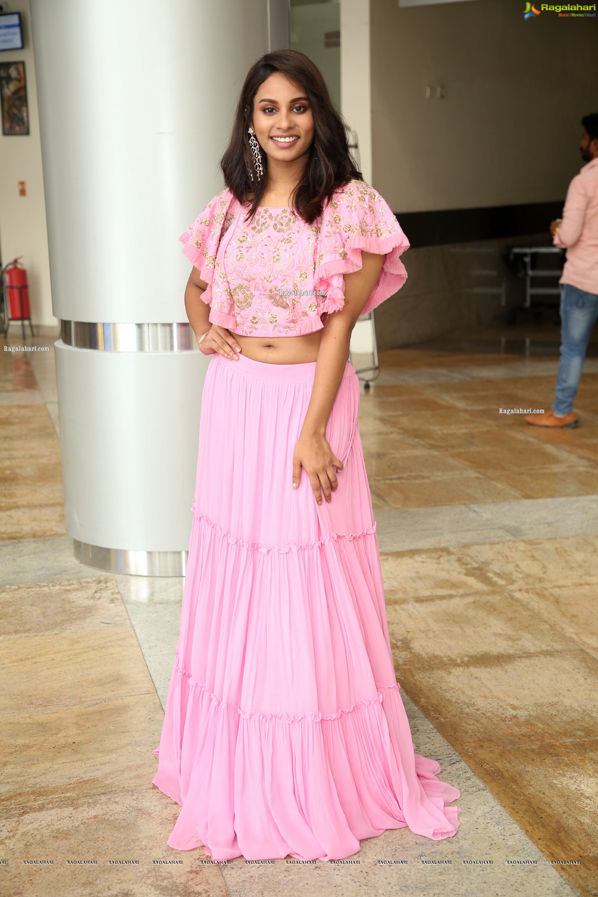Pavani Bhimeneni Stills in Pink Designer Lehenga, HD Gallery