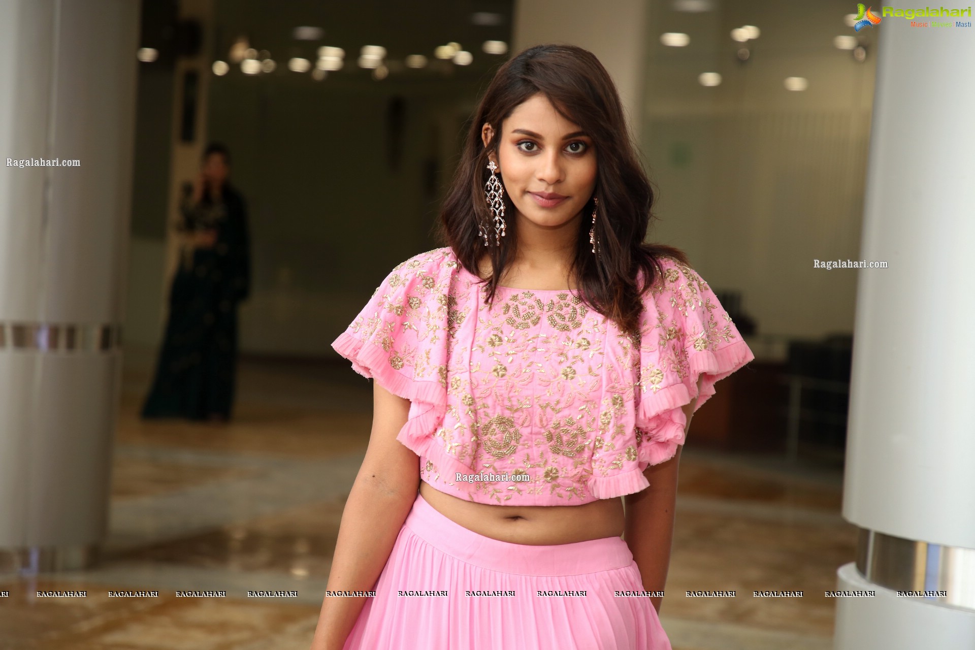 Pavani Bhimeneni Stills in Pink Designer Lehenga, HD Gallery