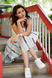 Pranita Waghchoure in Multi-Color Stripes Printed Mini Dress