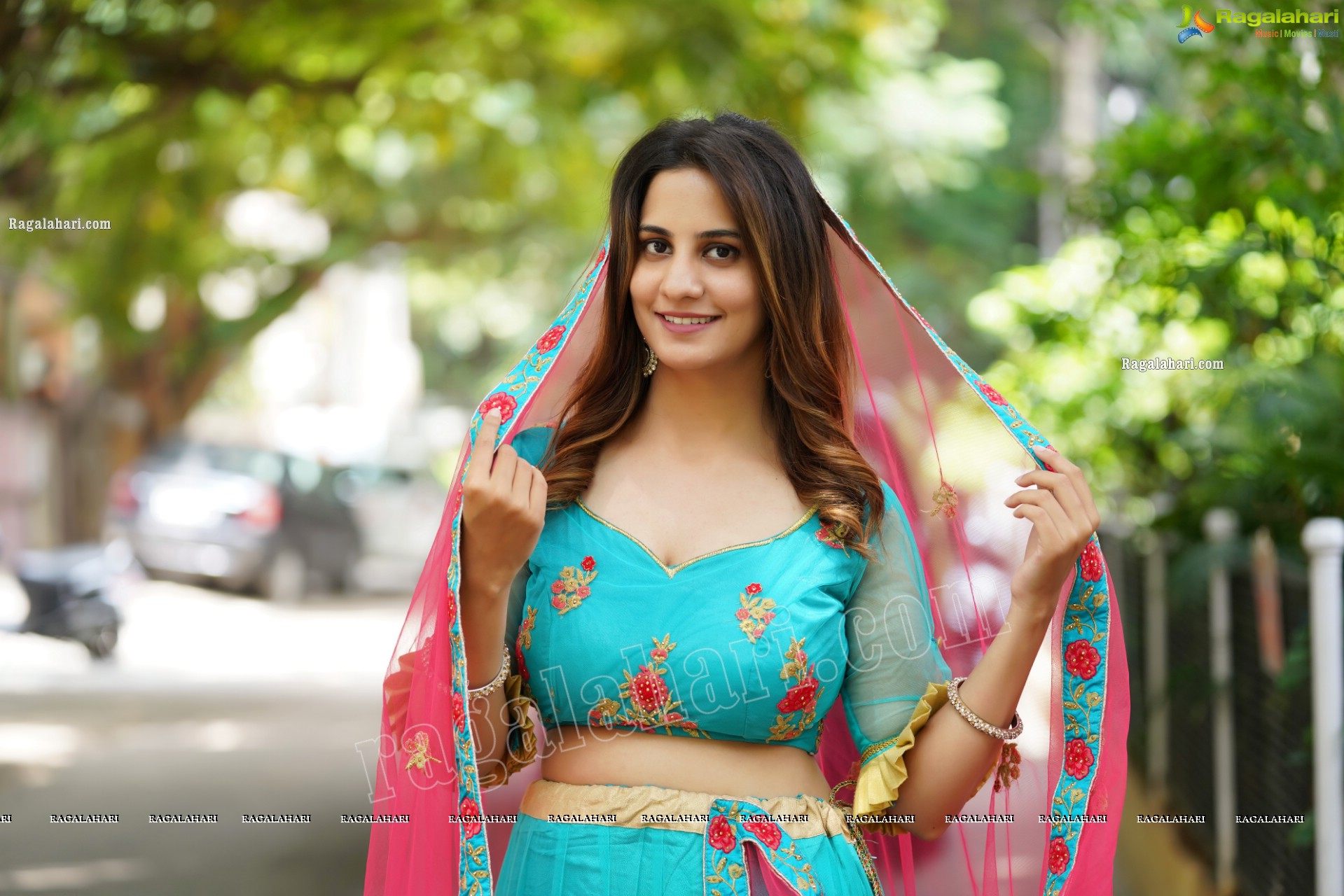 Tejal Tammali in Cyan Blue Embellished Lehenga, Exclusive Photoshoot