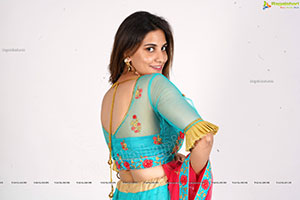 Tejal Tammali in Cyan Blue Embellished Lehenga