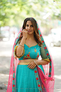 Tejal Tammali in Cyan Blue Embellished Lehenga